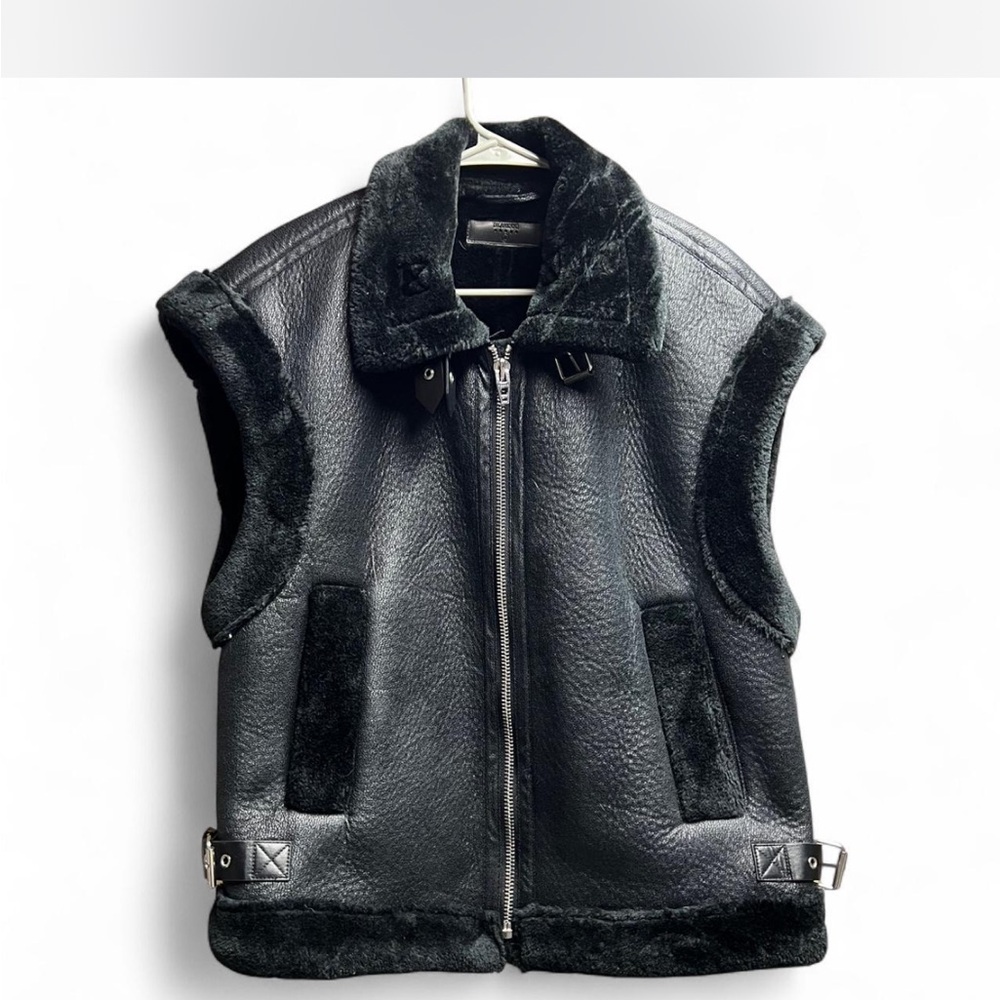 Blank NYC Black Faux Fur Women's Vest